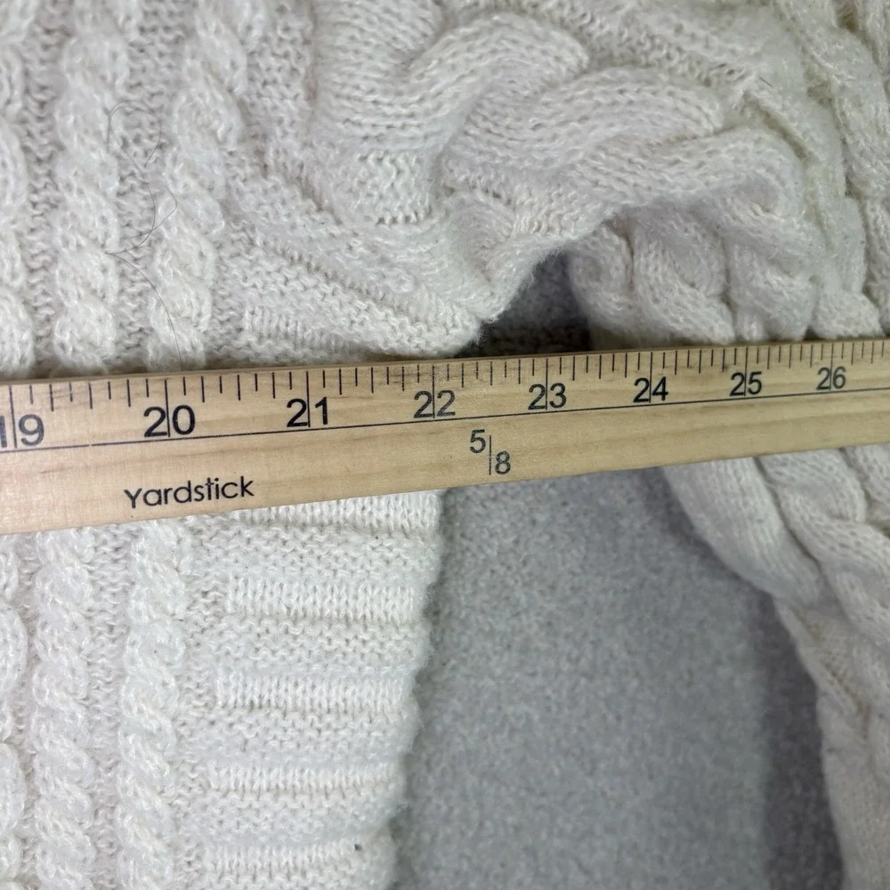 Aelfric Eden Sweater‎ Womens Med Off White Ivory Cable Knit Textured Pullover - Picture 3 of 6